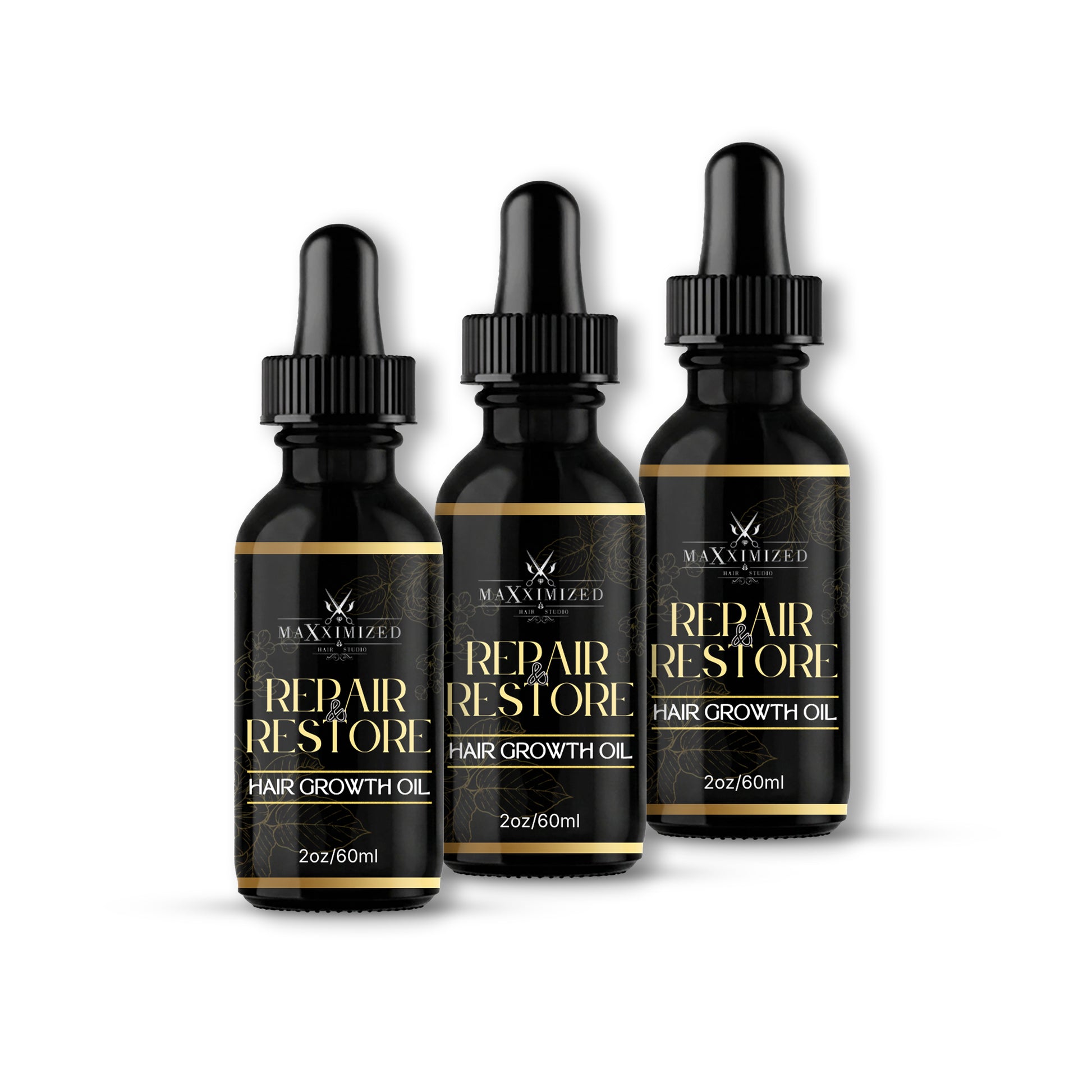 Repair and restore hair growth oil with rosemary and hibiscus for scalp nourishment, edges, and length retention