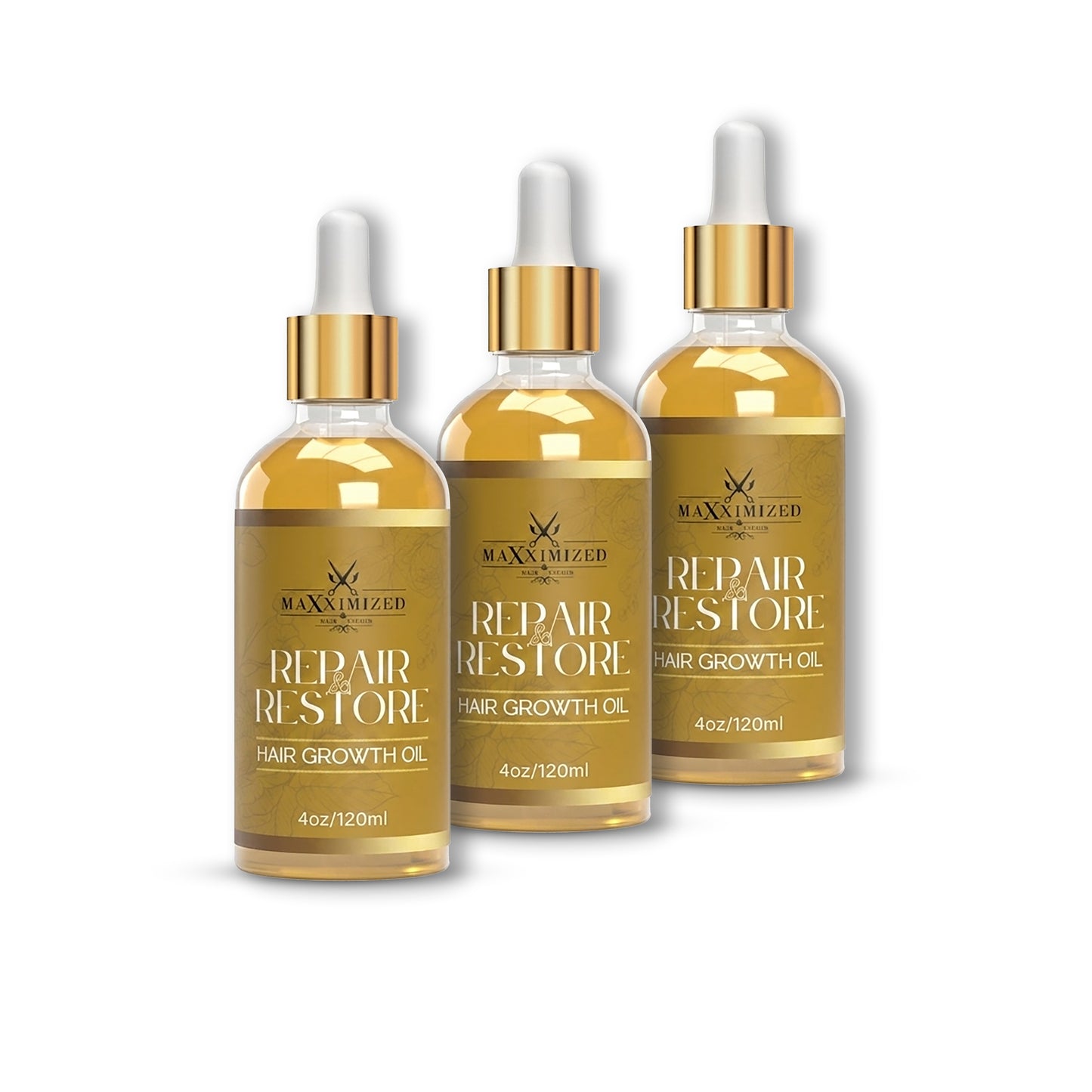 Repair and restore hair growth oil with rosemary and hibiscus for scalp nourishment, edges, and length retention